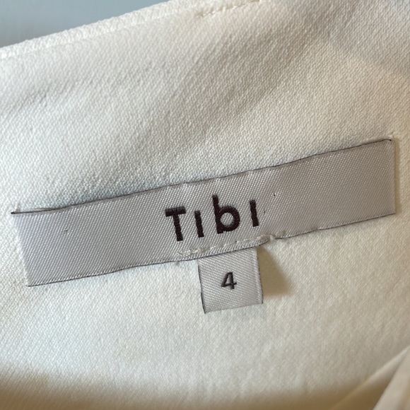 Tibi white size 4 crepe shift dress mid length - Picture 2 of 5